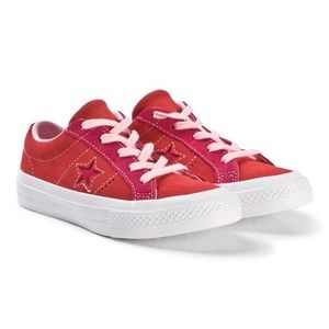 NWOT Converse Red Pink One Star OX Junior Trainers